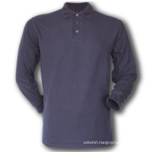 New Design Mens Long Sleeve Polyester/ Spandex Polo Shirt